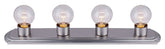 Canarm IVLBS14BPT Vanity Light, 60 W, 4-Lamp, G Lamp, Brushed Pewter Fixture